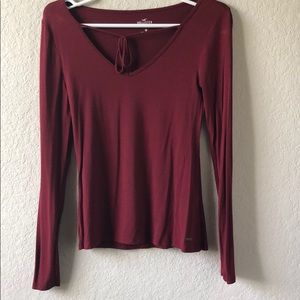 Soft red long sleeve shirt